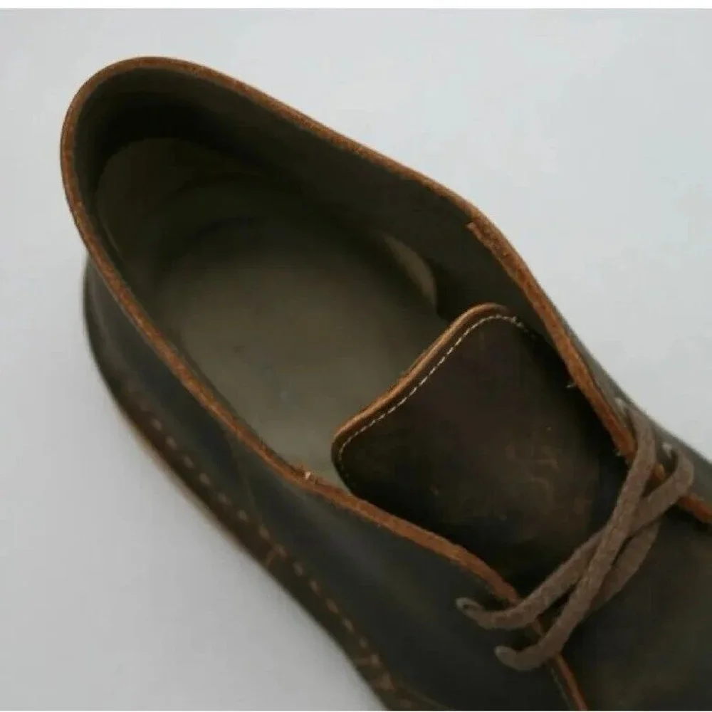 Clarks Bushacre 2 Mens 10 Brown Beeswax Leather Chukka Desert Ankle Boots 15522